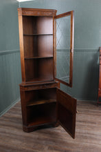 Load image into Gallery viewer, English Oak Corner Cabinet c.1920
