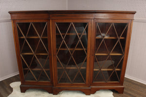 English Inlaid Mahogany Bookcase c.1900