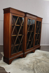 English Inlaid Mahogany Bookcase c.1900