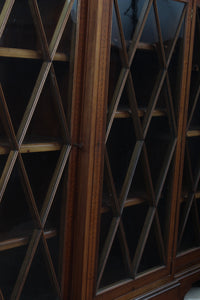 English Inlaid Mahogany Bookcase c.1900