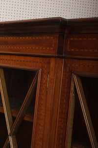 English Inlaid Mahogany Bookcase c.1900