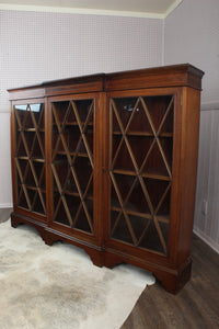 English Inlaid Mahogany Bookcase c.1900