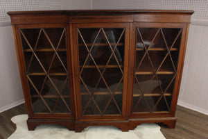 English Inlaid Mahogany Bookcase c.1900