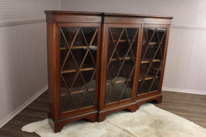 English Inlaid Mahogany Bookcase c.1900