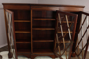 English Inlaid Mahogany Bookcase c.1900