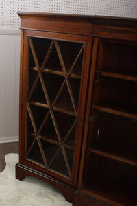 English Inlaid Mahogany Bookcase c.1900