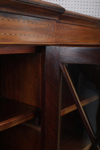 English Inlaid Mahogany Bookcase c.1900