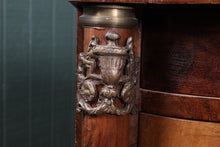 Load image into Gallery viewer, Pair French Walnut Inlaid Marble Top Bedside Cabinets c.1880