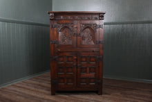 Load image into Gallery viewer, English Carved Oak Cabinet c.1920