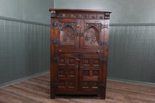 Load image into Gallery viewer, English Carved Oak Cabinet c.1920