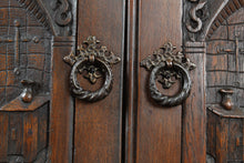 Load image into Gallery viewer, English Carved Oak Cabinet c.1920