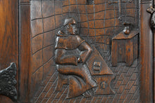 Load image into Gallery viewer, English Carved Oak Cabinet c.1920