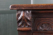 Load image into Gallery viewer, English Carved Oak Cabinet c.1920