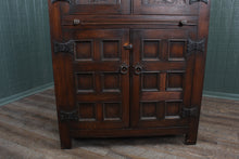 Load image into Gallery viewer, English Carved Oak Cabinet c.1920