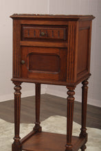 Load image into Gallery viewer, French Oak Marble Top Chevet c.1880