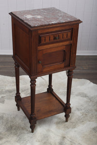 French Oak Marble Top Chevet c.1880