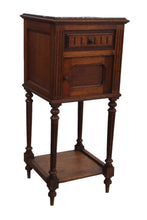 Load image into Gallery viewer, French Oak Marble Top Chevet c.1880