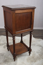 Load image into Gallery viewer, French Oak Marble Top Chevet c.1880