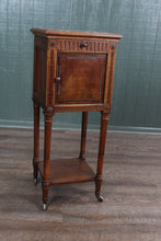 Load image into Gallery viewer, Marble Lined French Mahogany Chevet c.1890