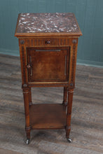 Load image into Gallery viewer, Marble Lined French Mahogany Chevet c.1890