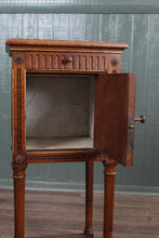 Load image into Gallery viewer, Marble Lined French Mahogany Chevet c.1890