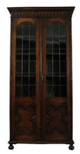 Load image into Gallery viewer, English Leaded Glass Bookcase c.1900