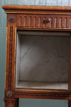 Load image into Gallery viewer, Marble Lined French Mahogany Chevet c.1890
