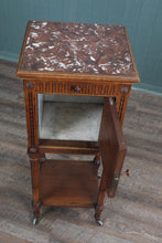 Load image into Gallery viewer, Marble Lined French Mahogany Chevet c.1890
