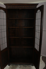 Load image into Gallery viewer, English Leaded Glass Bookcase c.1900