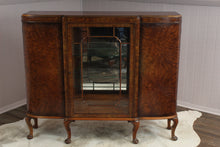 Load image into Gallery viewer, English Burl Walnut Display Cabinet c.1900