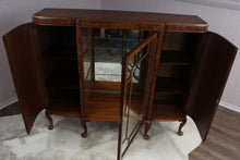 Load image into Gallery viewer, English Burl Walnut Display Cabinet c.1900