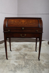 Fabulous Mahogany Marquetry Writing Desk c.1902