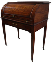 Load image into Gallery viewer, Fabulous Mahogany Marquetry Writing Desk c.1902