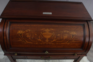 Fabulous Mahogany Marquetry Writing Desk c.1902