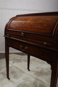 Fabulous Mahogany Marquetry Writing Desk c.1902