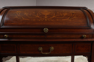 Fabulous Mahogany Marquetry Writing Desk c.1902