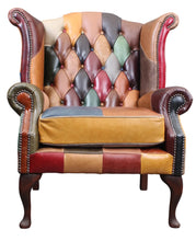 Load image into Gallery viewer, English Leather Wingback Chair