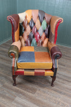 Load image into Gallery viewer, English Leather Wingback Chair