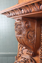 Load image into Gallery viewer, Outstanding English Oak Mirrored Sideboard c.1900