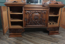 Load image into Gallery viewer, Outstanding English Oak Mirrored Sideboard c.1900