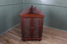 Load image into Gallery viewer, English Carved Mahogany Corner Cabinet c.1900