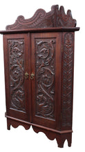 Load image into Gallery viewer, English Carved Mahogany Corner Cabinet c.1900