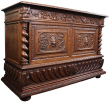 Load image into Gallery viewer, French Carved Oak Sideboard c.1900