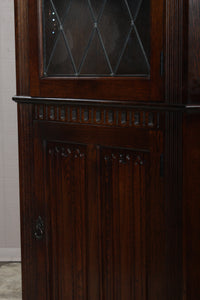 English Oak Corner Cabinet