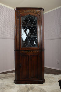 English Oak Corner Cabinet