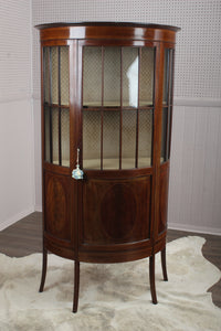 English Inlaid Mahogany Cabinet c.1900