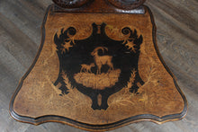 Load image into Gallery viewer, Black Forest Carved Inlaid Music Chair c.1890