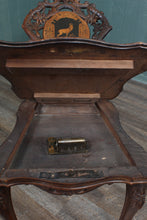 Load image into Gallery viewer, Black Forest Carved Inlaid Music Chair c.1890