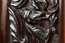 Load image into Gallery viewer, English Carved Oak Bench dated 1902