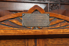 Load image into Gallery viewer, English Oak Petite Cabinet c.1900 with sterling engraved plaque